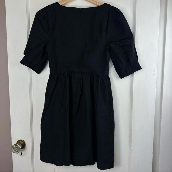 Madewell Poplin Puff-Sleeve Mini  Dress - Picture 6 of 9